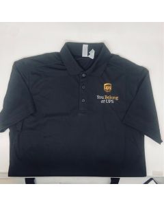 Black Dri-Fit Embroidered Polo with You Belong at UPS